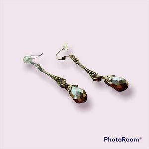 Artisan handmade Le tour de Eiffel strobe light + brass earrings